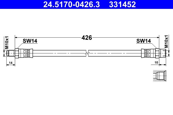 ATE 24.5170-0426.3 Brake Hose