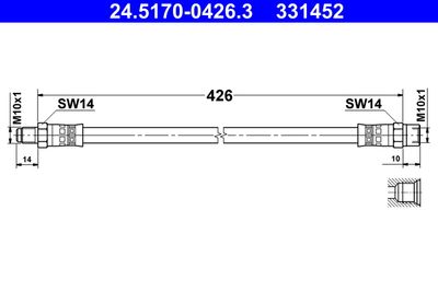 Brake Hose ATE 24.5170-0426.3
