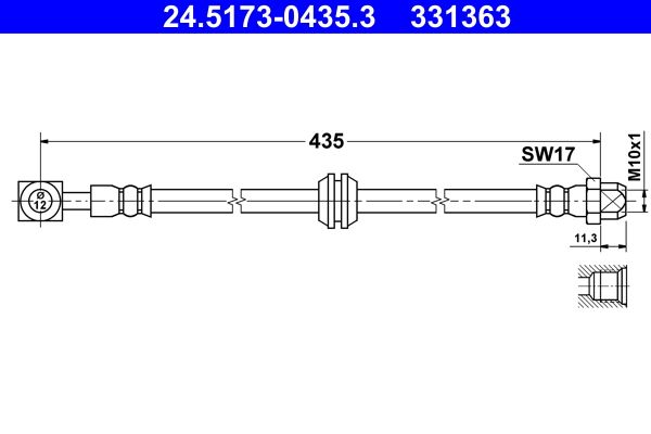 ATE 24.5173-0435.3 Brake Hose
