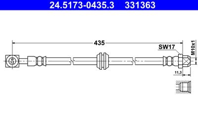 Brake Hose ATE 24.5173-0435.3