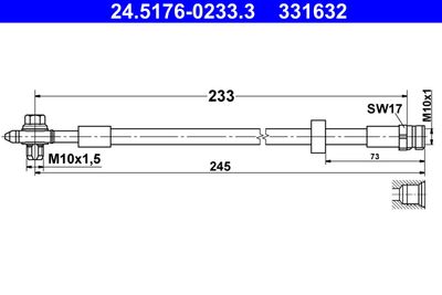 Brake Hose ATE 24.5176-0233.3
