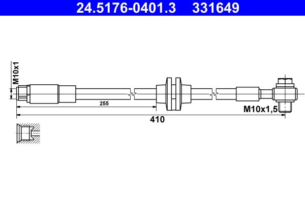 ATE 24.5176-0401.3 Brake Hose