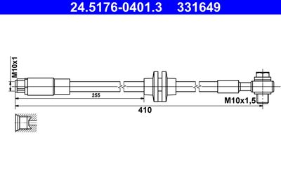 Brake Hose ATE 24.5176-0401.3