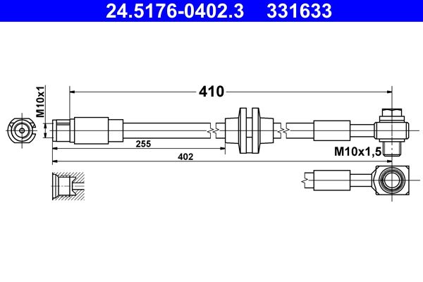 ATE 24.5176-0402.3 Brake Hose