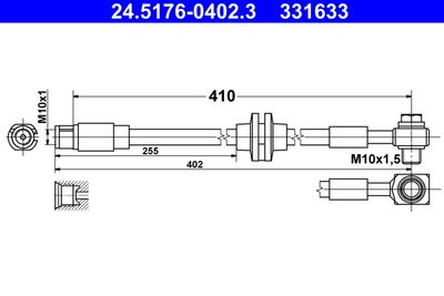 Brake Hose ATE 24.5176-0402.3
