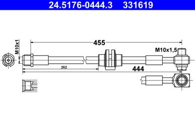 Brake Hose ATE 24.5176-0444.3