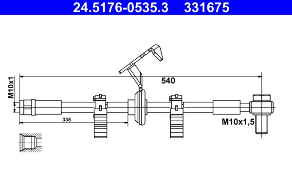ATE 24.5176-0535.3 Brake Hose