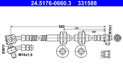 Brake Hose ATE 24.5176-0660.3