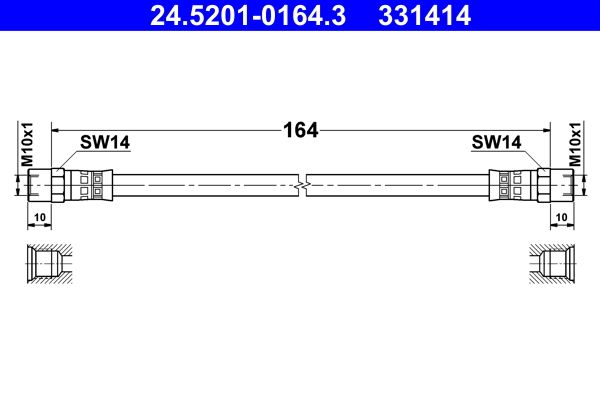 ATE 24.5201-0164.3 Brake Hose