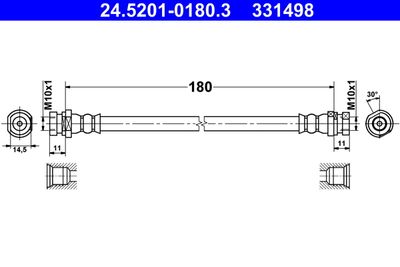 Brake Hose ATE 24.5201-0180.3