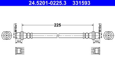 Brake Hose ATE 24.5201-0225.3
