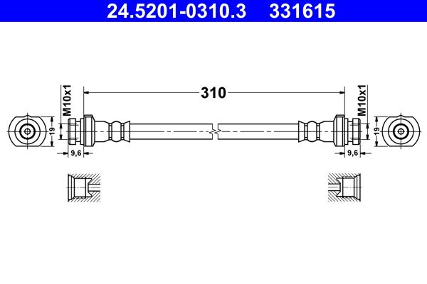 ATE 24.5201-0310.3 Brake Hose