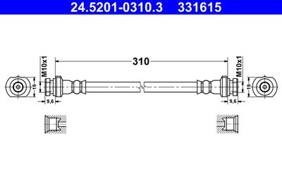 Brake Hose ATE 24.5201-0310.3