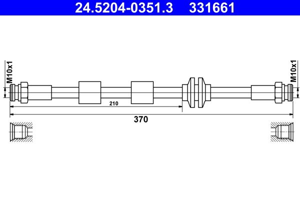 ATE 24.5204-0351.3 Brake Hose