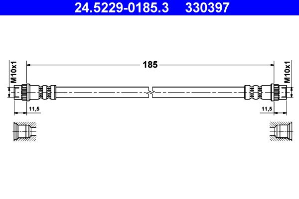 ATE 24.5229-0185.3 Brake Hose