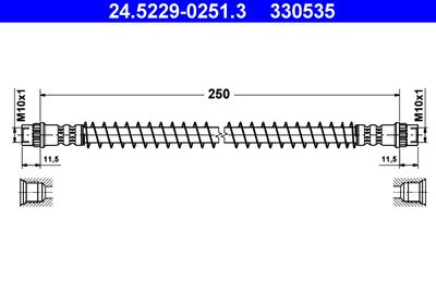Brake Hose ATE 24.5229-0251.3