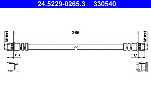 ATE 24.5229-0265.3 Brake Hose