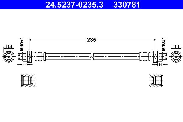 ATE 24.5237-0235.3 Brake Hose