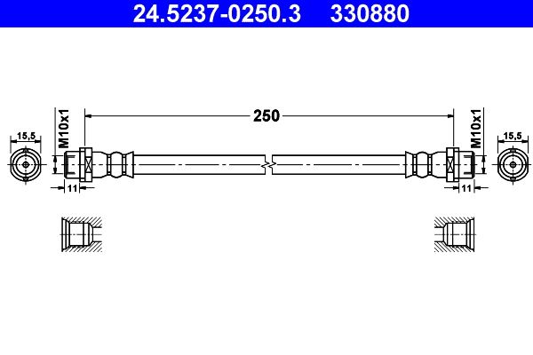 ATE 24.5237-0250.3 Brake Hose