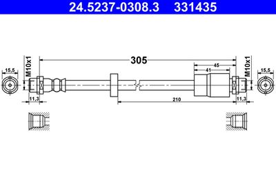 Brake Hose ATE 24.5237-0308.3