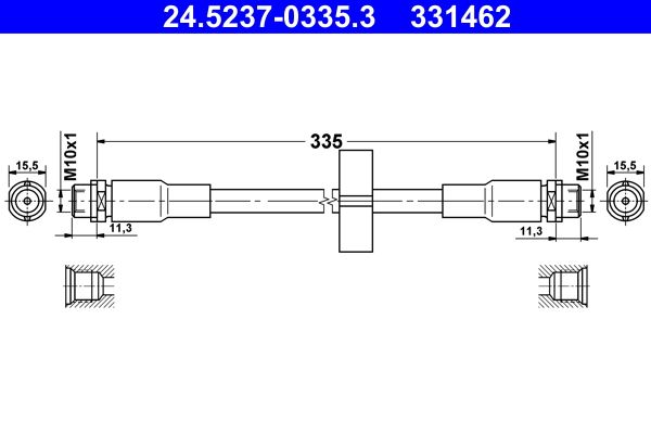 ATE 24.5237-0335.3 Brake Hose
