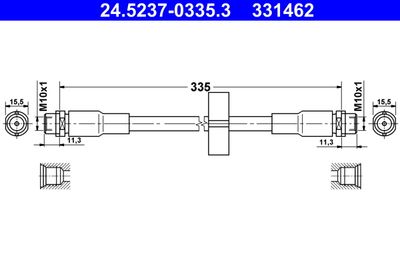 Brake Hose ATE 24.5237-0335.3