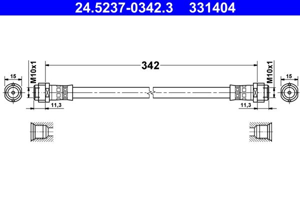 ATE 24.5237-0342.3 Brake Hose
