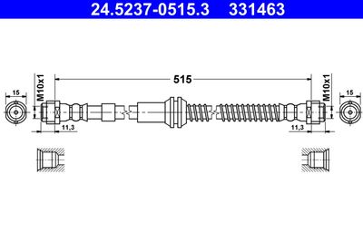 Brake Hose ATE 24.5237-0515.3