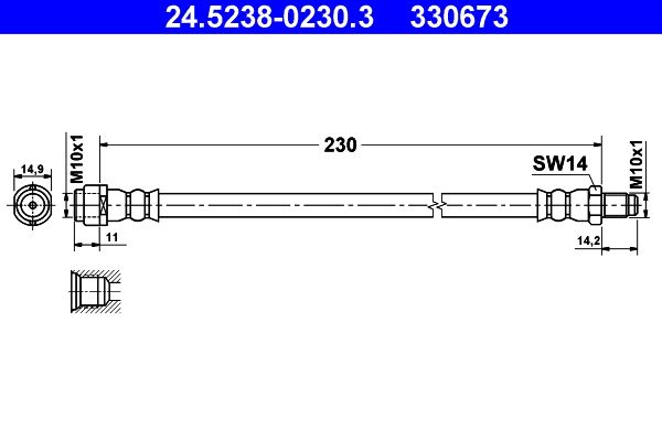 ATE 24.5238-0230.3 Brake Hose