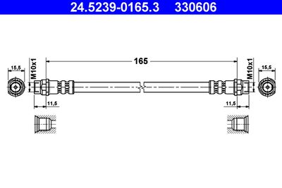 Brake Hose ATE 24.5239-0165.3