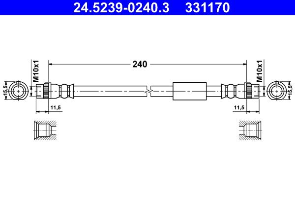 ATE 24.5239-0240.3 Brake Hose