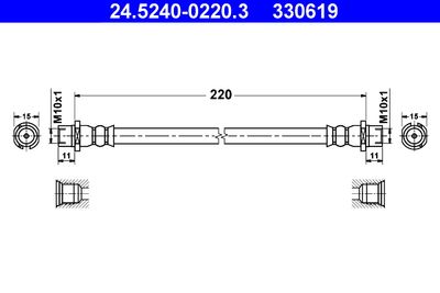 Brake Hose ATE 24.5240-0220.3