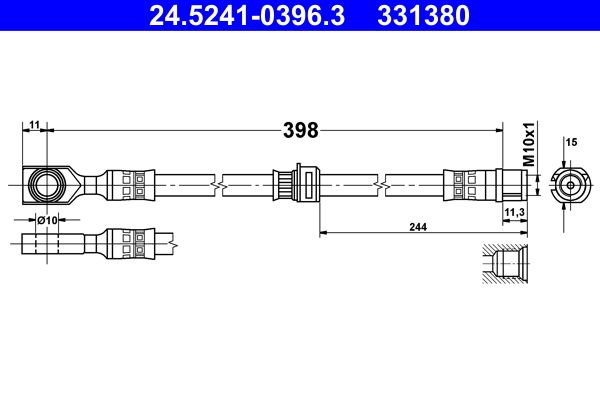ATE 24.5241-0396.3 Brake Hose