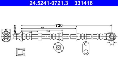 Brake Hose ATE 24.5241-0721.3