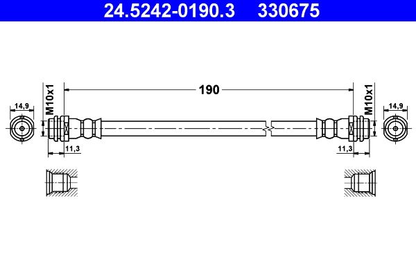 ATE 24.5242-0190.3 Brake Hose