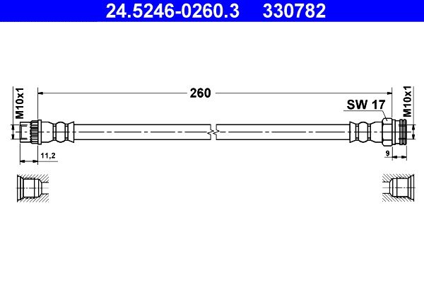 ATE 24.5246-0260.3 Brake Hose