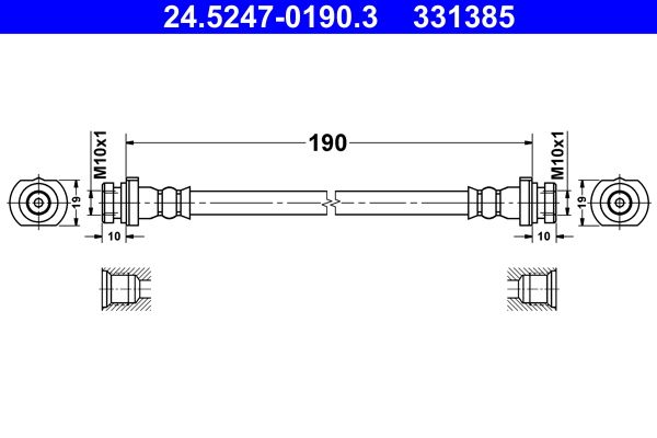 ATE 24.5247-0190.3 Brake Hose