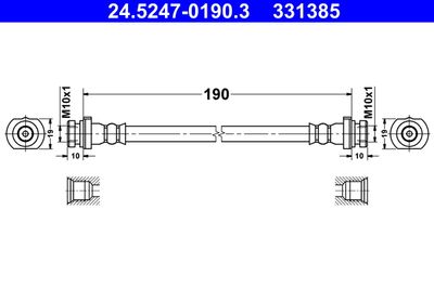 Brake Hose ATE 24.5247-0190.3