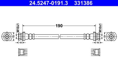 Brake Hose ATE 24.5247-0191.3