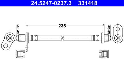 Brake Hose ATE 24.5247-0237.3
