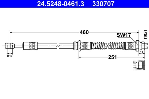 ATE 24.5248-0461.3 Brake Hose