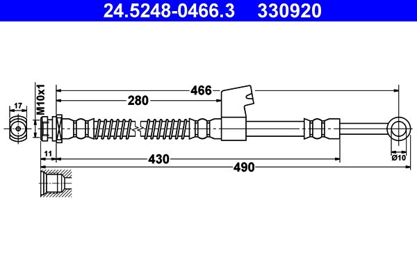 ATE 24.5248-0466.3 Brake Hose