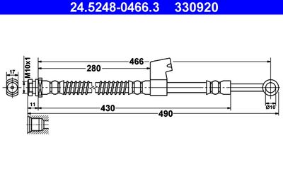 Brake Hose ATE 24.5248-0466.3