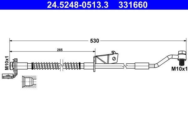 ATE 24.5248-0513.3 Brake Hose