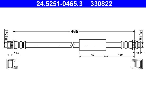 ATE 24.5251-0465.3 Brake Hose