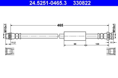 Brake Hose ATE 24.5251-0465.3