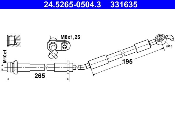 ATE 24.5265-0504.3 Brake Hose