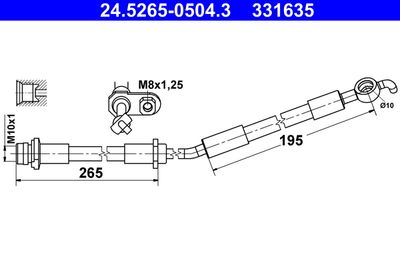 Brake Hose ATE 24.5265-0504.3