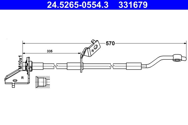 ATE 24.5265-0554.3 Brake Hose