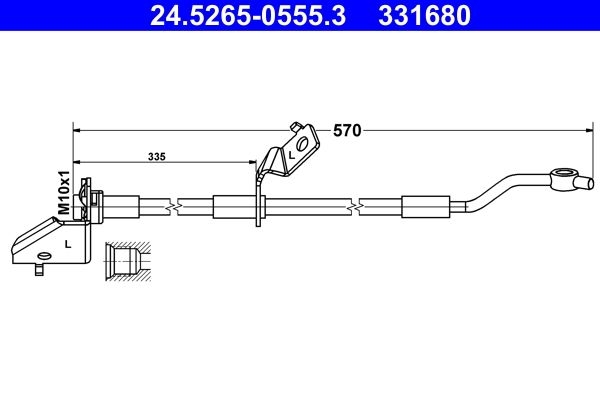 ATE 24.5265-0555.3 Brake Hose